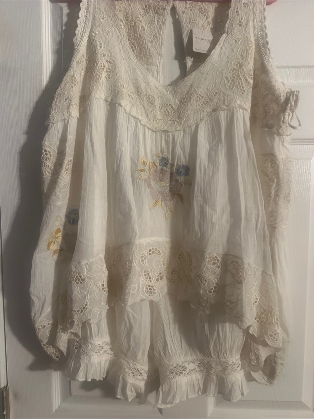 NWT Free People bloomsie Embroidered romper - Picture 5 of 10
